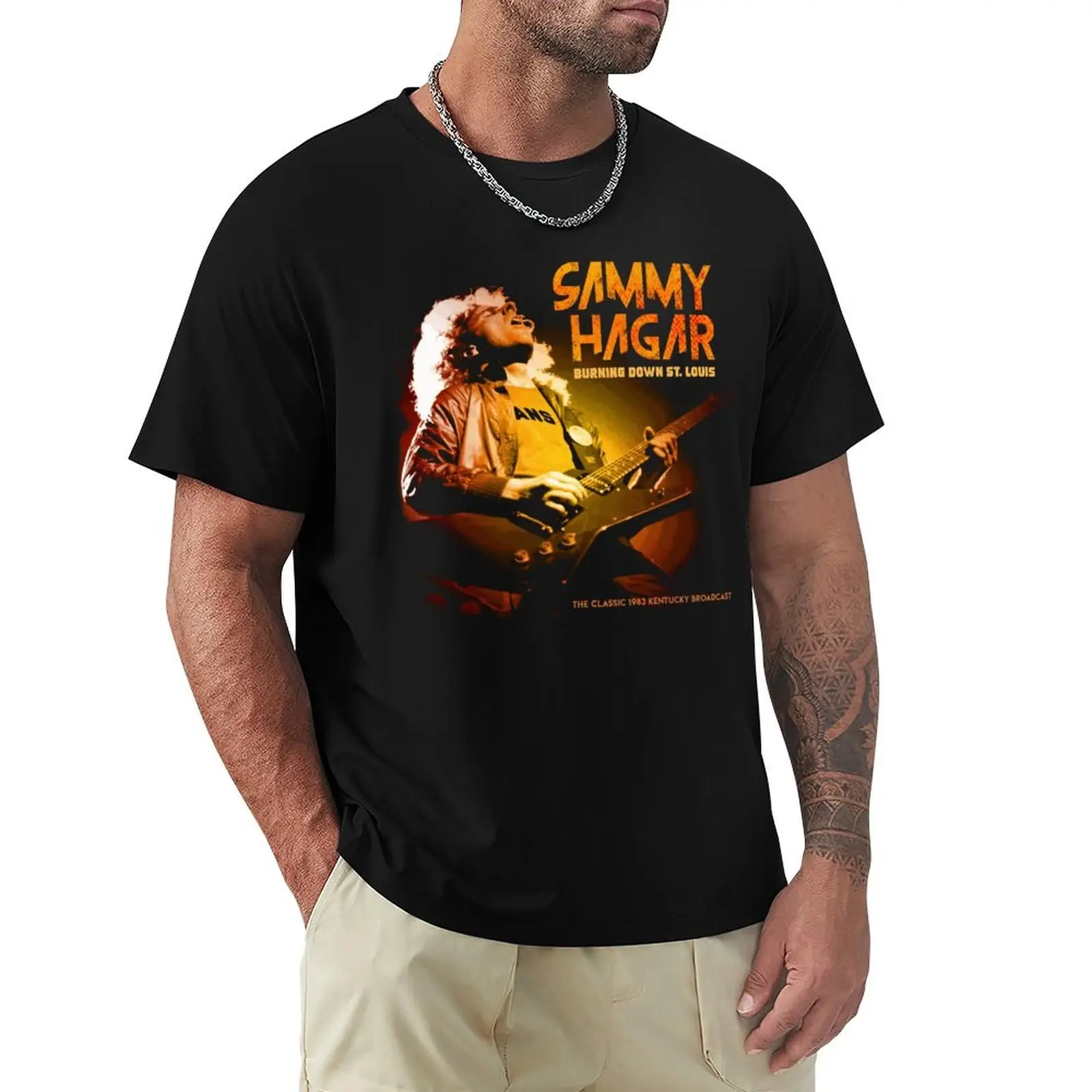 Sammy Singer Hagar T Shirt Men's Short Sleeve  s Casual Cotton O Neck  for Man Graphic Vintage 80s 90s Clothing 