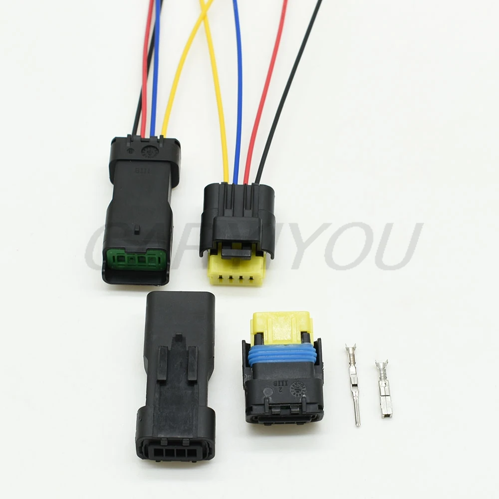 مقاوم للماء FCI التوصيل الكهربائي موصل كابل مشترك ، موصل السيارات ، الإناث والذكور ، 4 دبابيس ، 211PL042S0049 ، 211PC042S8021 ، 1 Set #1