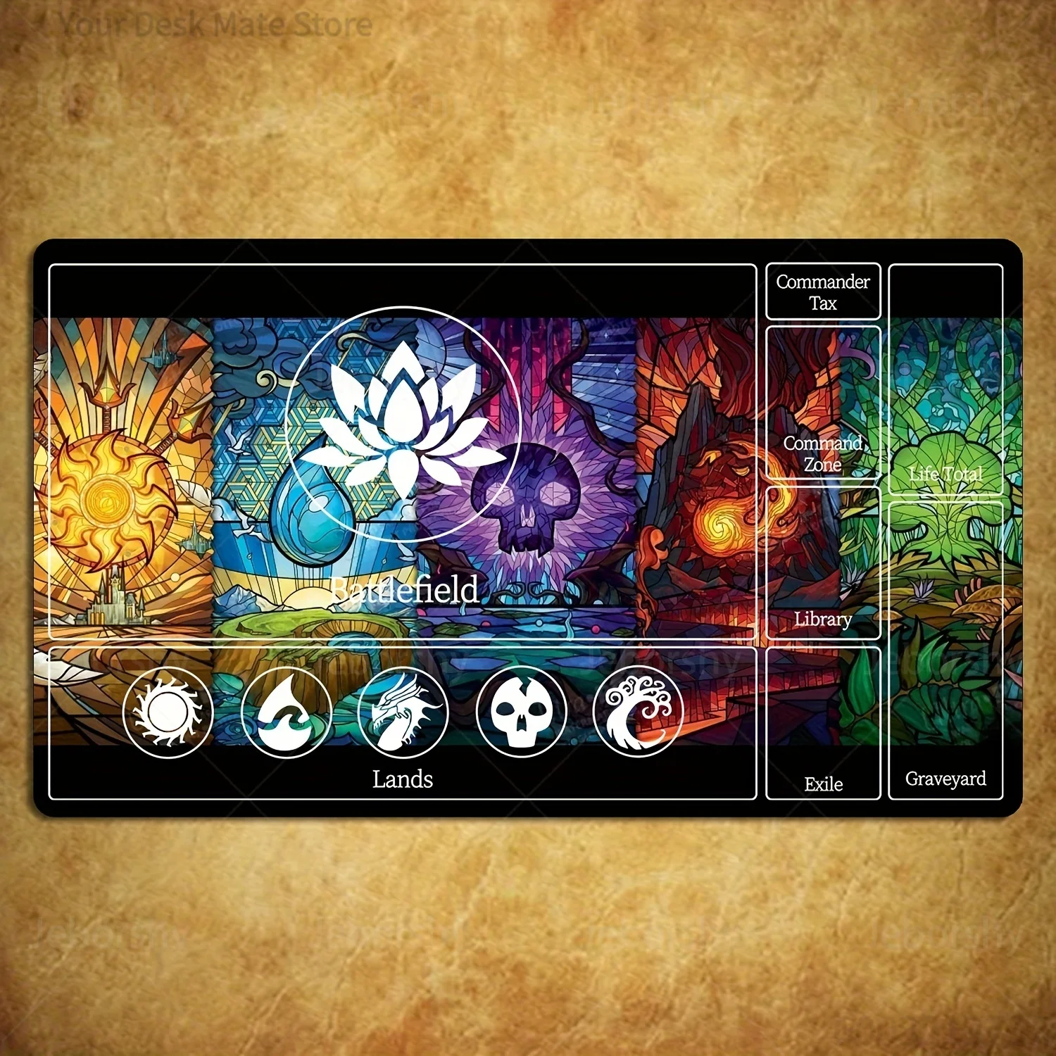 Game Mat - Vibrant Playmat,, Durable Rubber Material, Perfect for Game Nights and Training Sessions, Trading Card Game Acssories