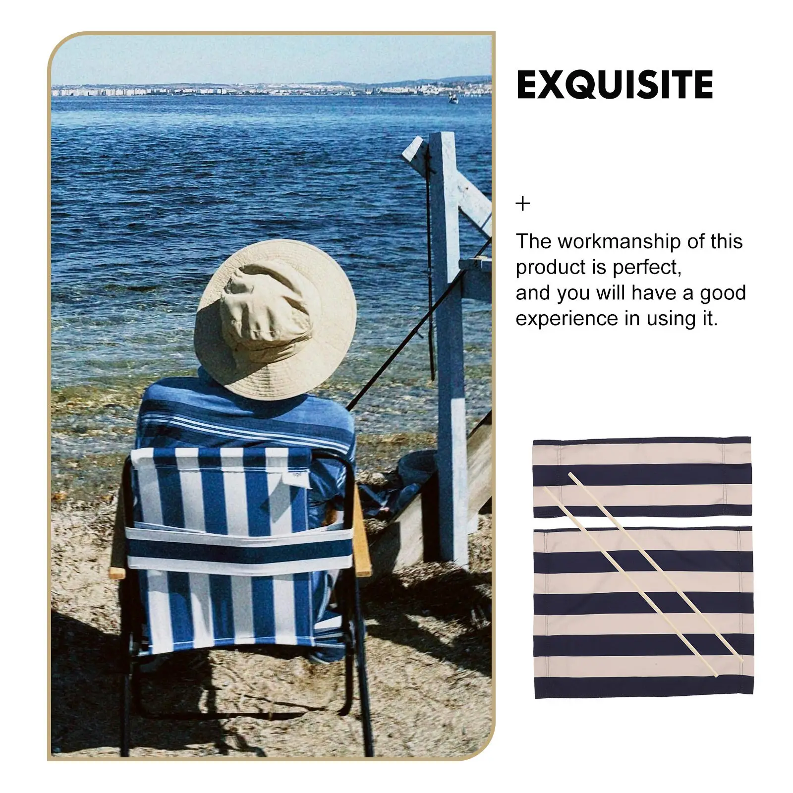 1Set Folding Chair Seat Replacement Canvas Smooth Uniform Texture Comfortable Outdoor Chair Cover for Camping Movie Chairs