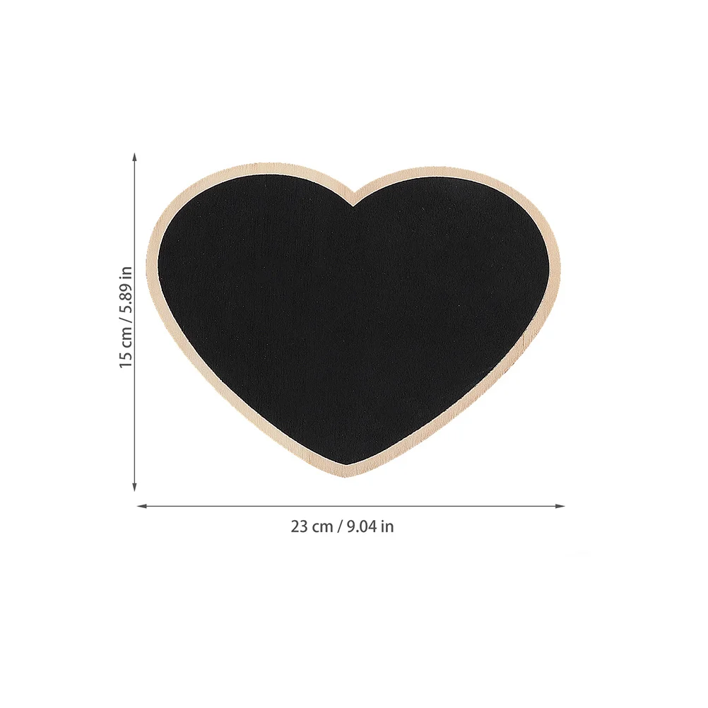 2Pcs Standing Chalkboard Small Blackboard Heart Shape Message Board Desktop Mini Chalkboard Sign for Home Bar Advertising