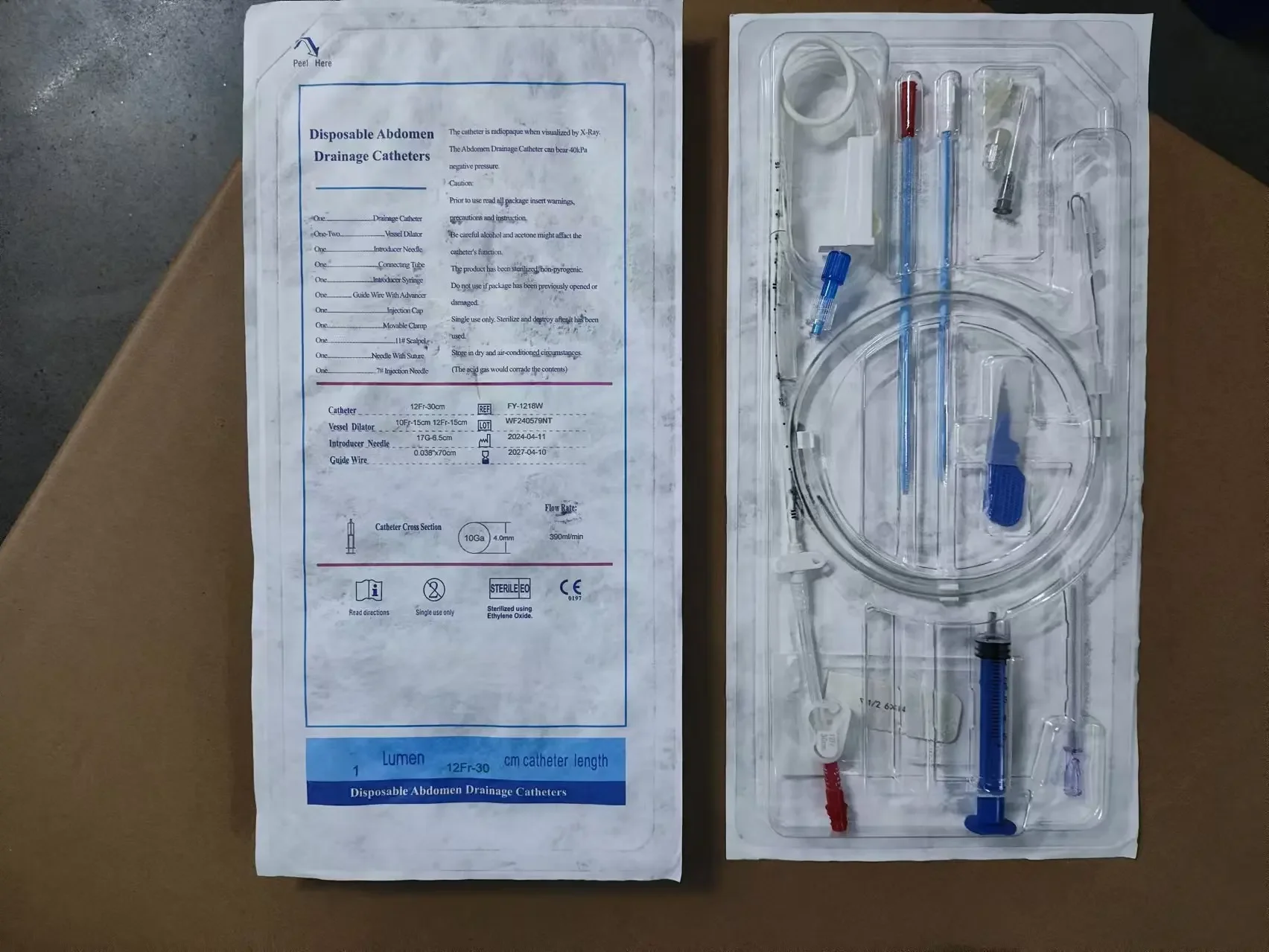 Disposable Pigtail Drainage Catheter for Abdomen and Chest