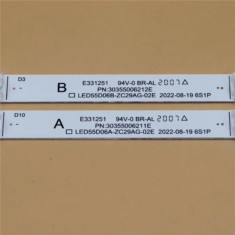 LED TV バンド バー LED55D06A(B)-ZC29AG-02E PN: 30355006211 E バックライト ストリップ LED55D06A(b)-ZC29AG-02T PN: 30355006211 (2)T定規