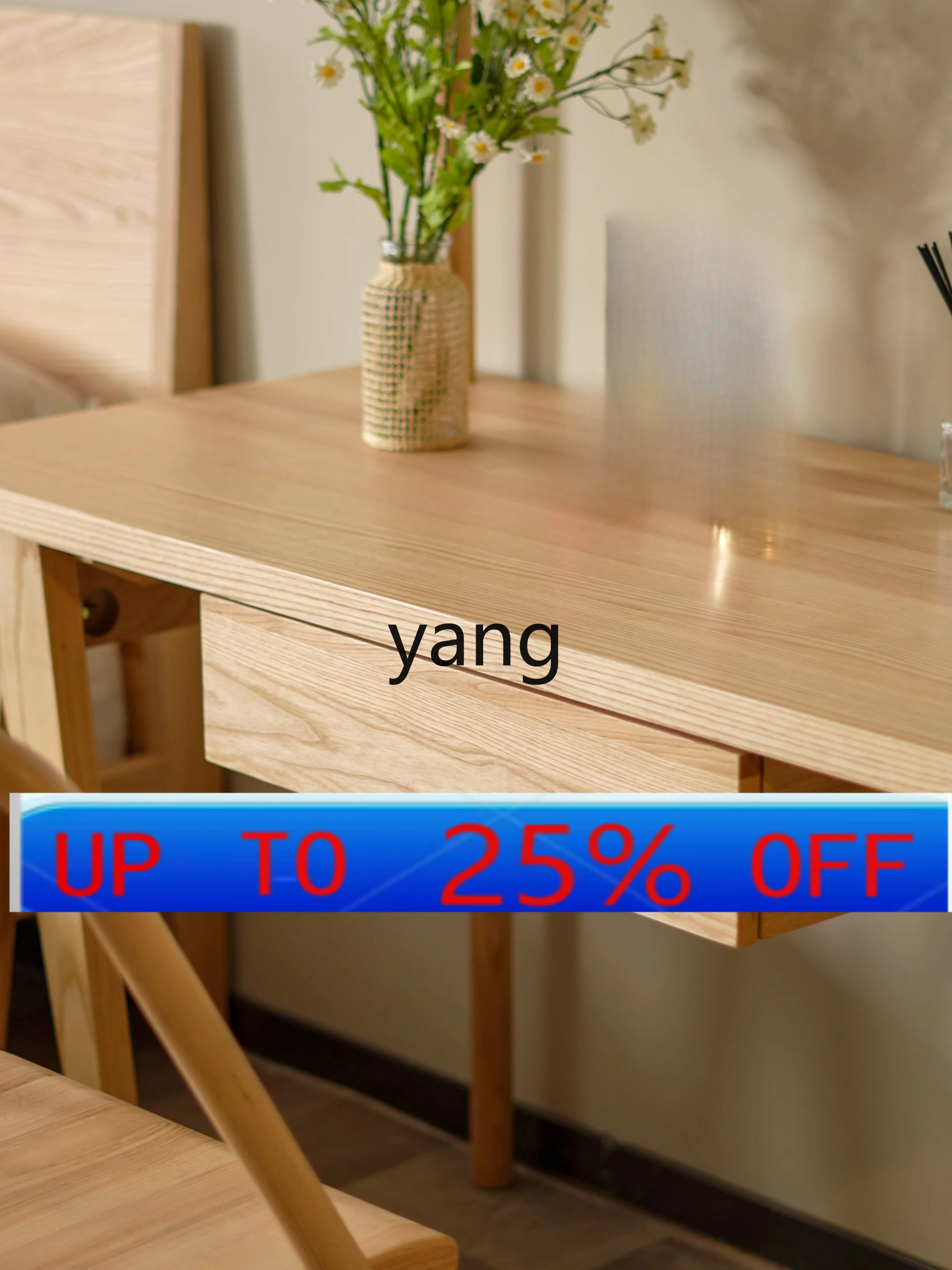 

LH Solid Wood Dresser Desk Integrated Bedroom Small Apartment Log Makeup Table