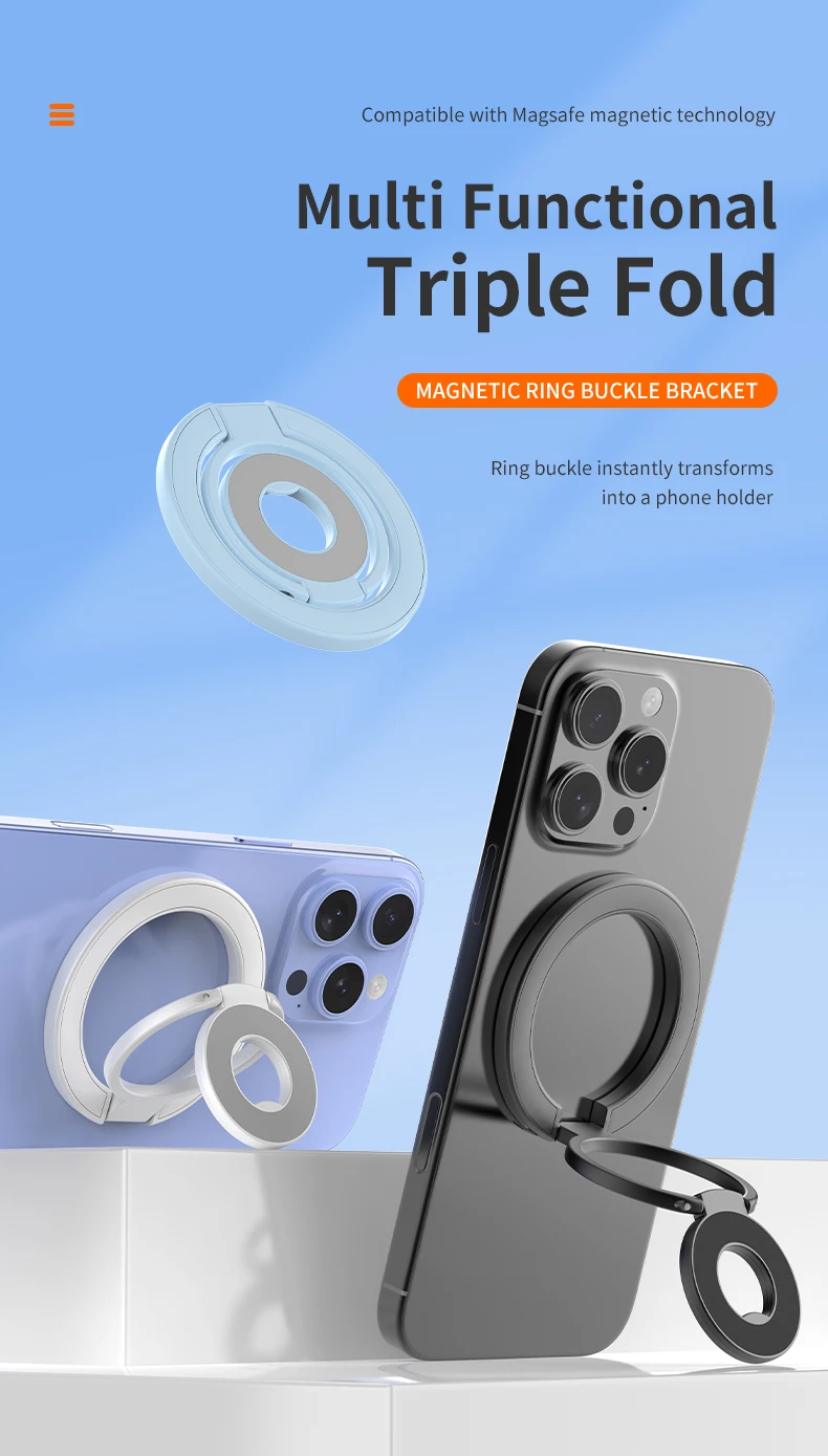 Für Magsafe Handy Griff Doppelseitige Magnetische Ring Telefon Halter Handys Ständer Telefon Zubehör Unterstützung Telefon Grip Tok – Detail 1