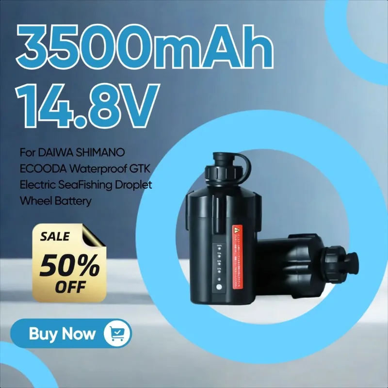 

3500 мАч 14,8 В катушка для морской рыбалки, литиевая батарея для DAIWA SHIMANO ECOODA, водонепроницаемая GTK, электрическая батарея для морской рыбалки с капелью