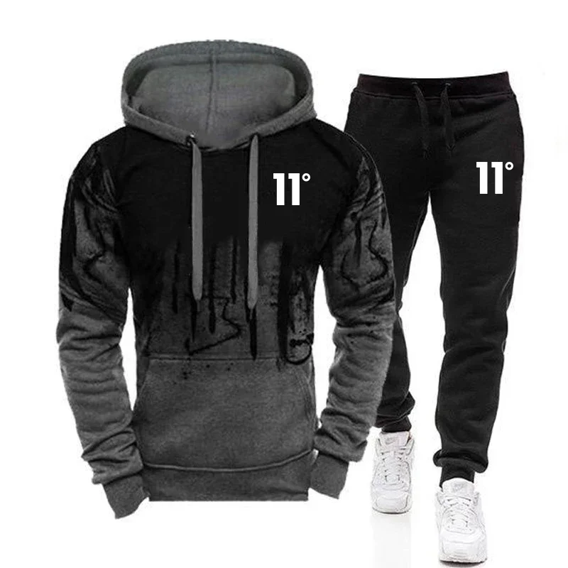 Casual Fashion High Quality Men's Tracksuit Jogging Men Versatile Sweatshirts Sweat Pants Comfort Daily Sports Simple Hoodie Set view 3