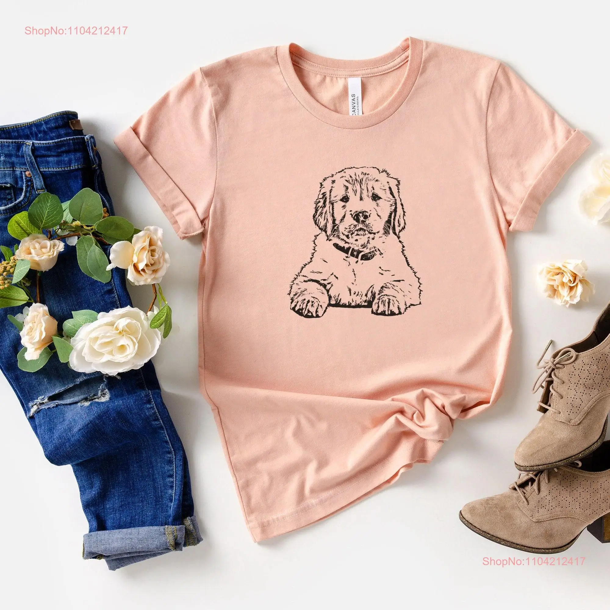 Golden Retriever T Shirt s Dog Mom Print Clothes Puppy long or short sleeves