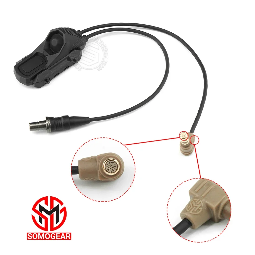 2024 Nieuwe Tactische Axon Sync Dual Switch Verbeterde Somogear Ngal La-23 Sf Zaklamp Plug 7 "14" Kabel Met Picatinny Mlok Adapter