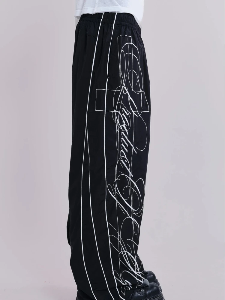 

Retro fashion clothing for men and women, high waisted straight leg wide leg pants, hip-hop street loose pants