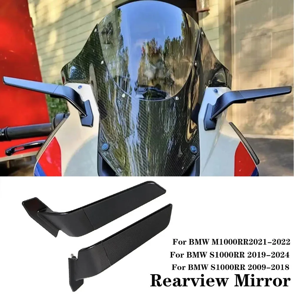 

For BMW S1000RR 2009-2024 Stealth Sport Winglet Mirror Kits Adjustable Stealth Mirrors S1000M1000RR 2021-2022 Rearview Mirror