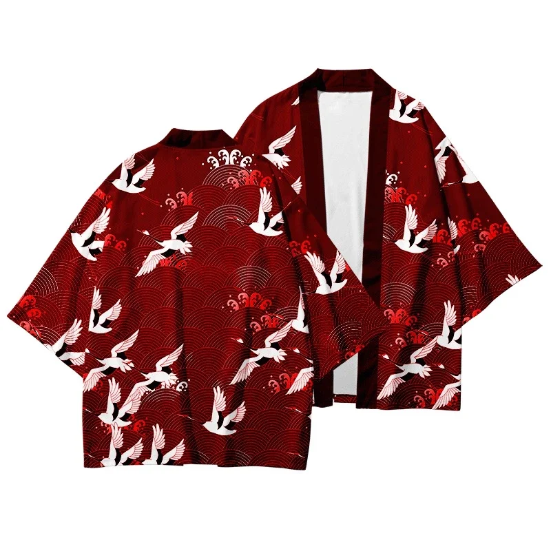 2024new StyleJapanese Kimono Cardigan Shirt Men's AndWomen 's Cosplay Kimono Jacket Traditional Trendy Japanese Clothing