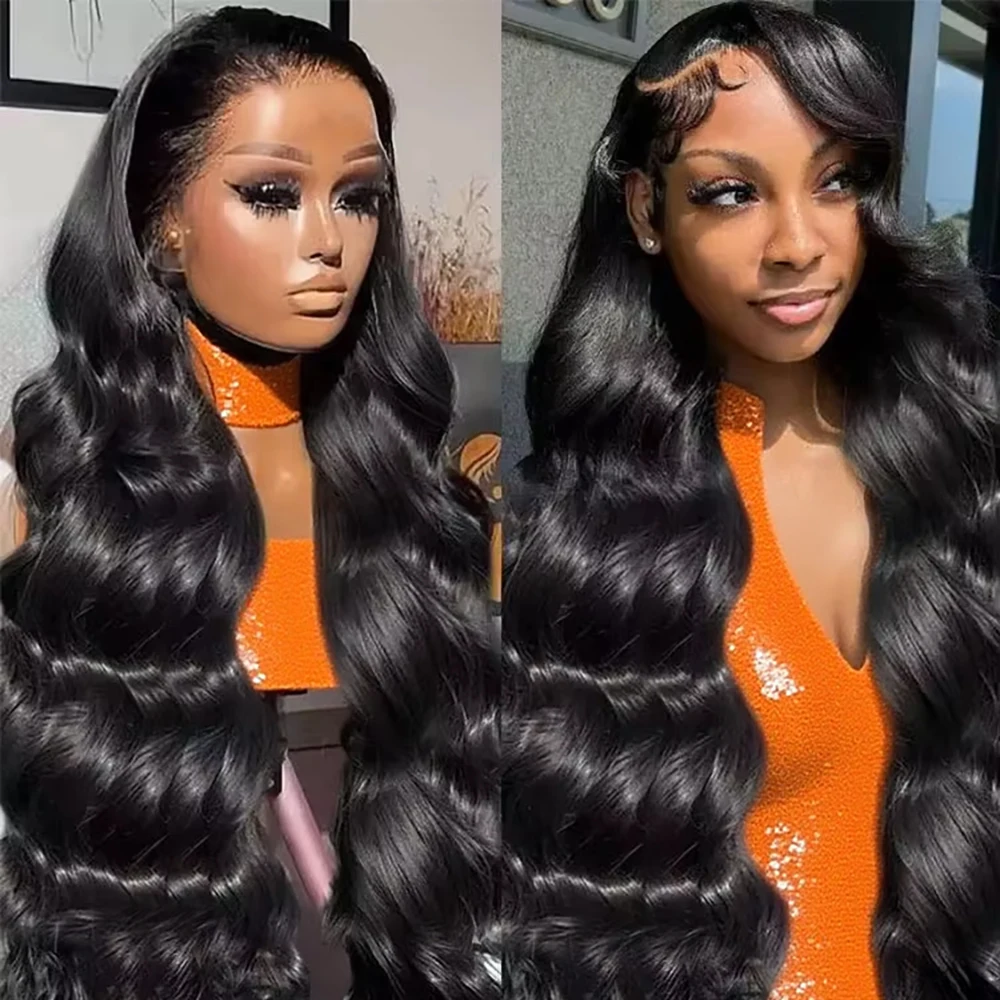 

300 Плотность 13x4 13x6 HD Объемная волна Кружевной фронтальный парик 360 Полная волна Прозрачные парики из натуральных волос на кружеве для женщин