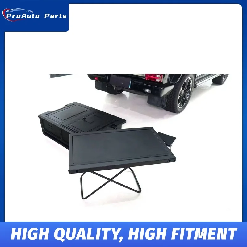 Multifunctional Rear Trunk Storage Organizer Box For Benz G‑Class W463 W464 W465 with Combination Lock & Built‑in Camping Table