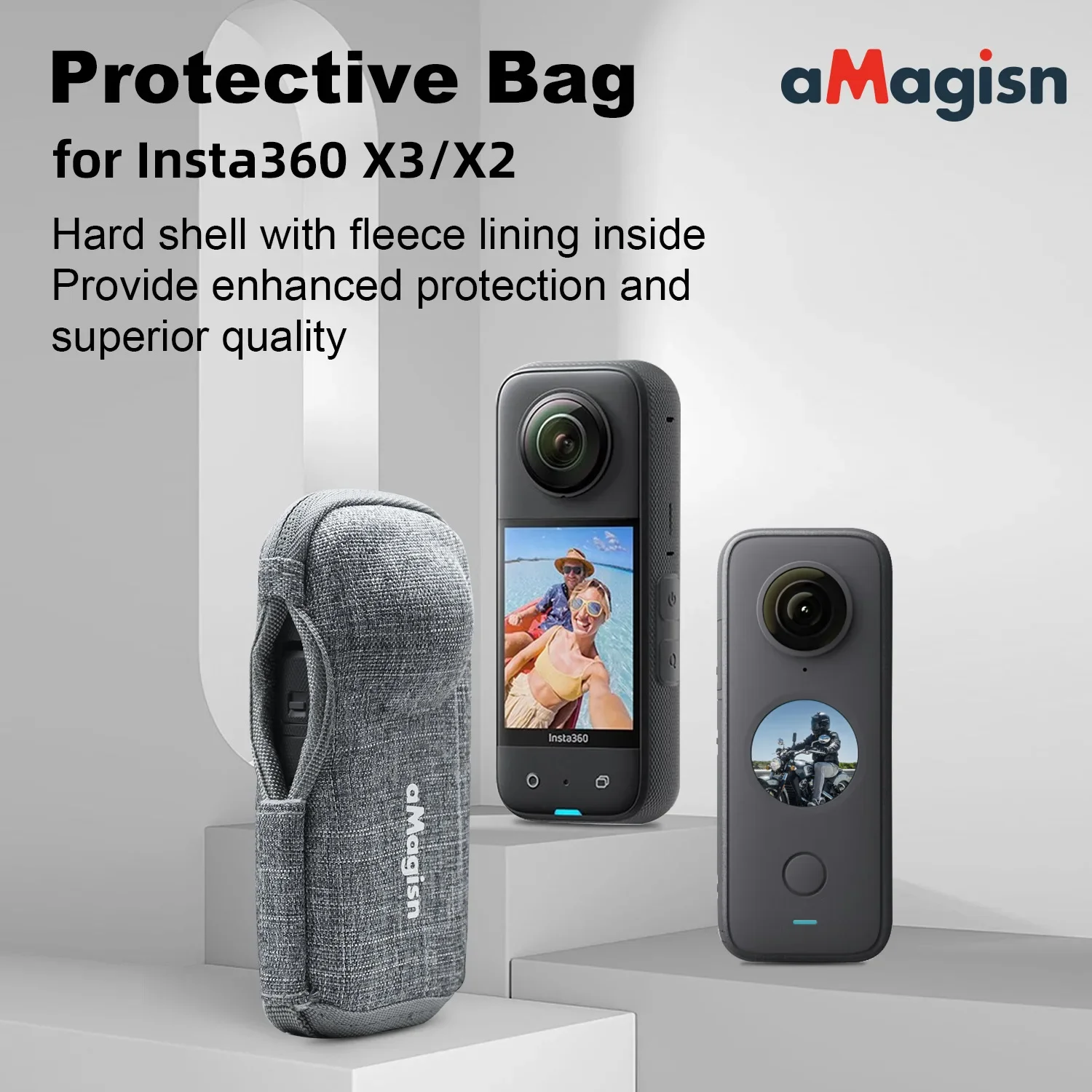 aMagisn For Insta360 X3 X2 Camera portability body bag  mini Storage Bag Accessories Protective Organizer Carrying case