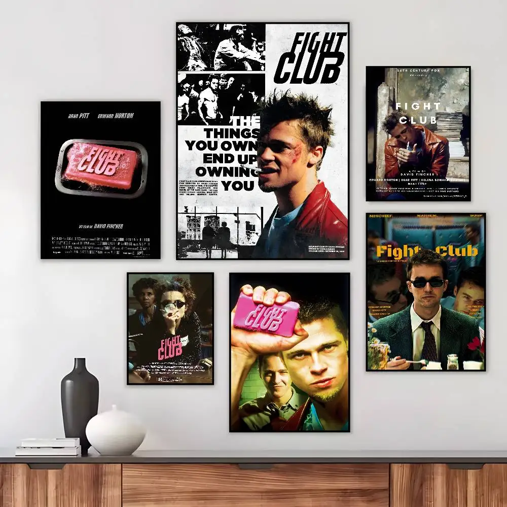 F-Fight Club Good Quality And Poster Art Canvas HD Aesthetic Printing Paper Wall Art for Living Room Bar Fashion Home Decor