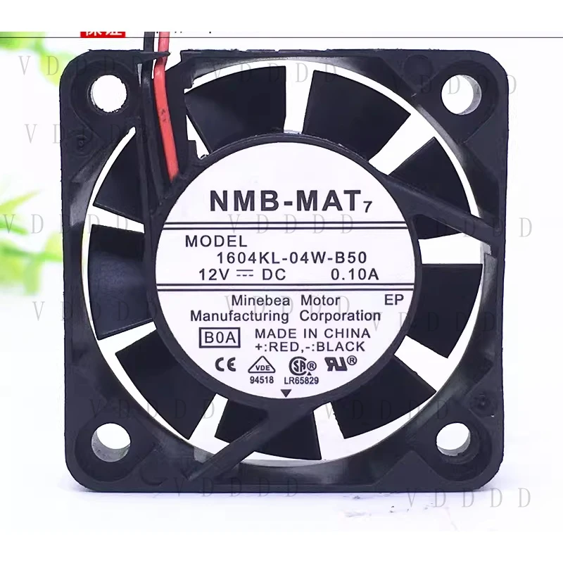 

LL FOR 1PCS NMB 1604KL-04W-B50 DC12V 0.10A 4cm 40×10mm 2-wire cooling fan
