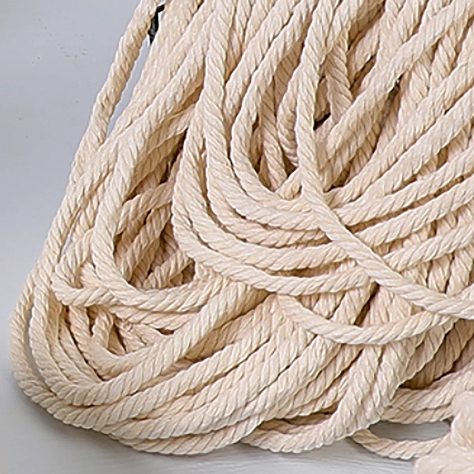 3mm X 300m Strands Twisted Macrame Cotton Cord for Wall Hanging Plant Hangers Crafts Weaving Yarn Knitting Rope Cotton Cord