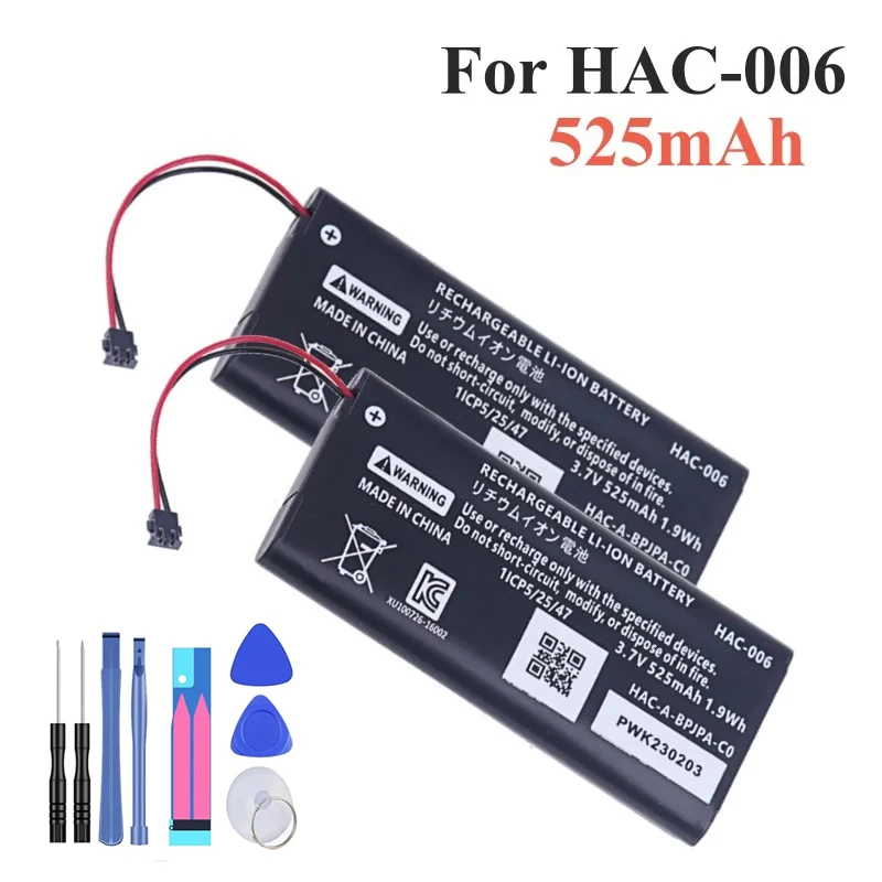 PURFIELD HAC-006 525mA Battery pack For Nintendo Switch Ns Joy-Con Controller HAC-BPJPA-C0 HAC-015/016 HAC-A-JCL-C0 HAC-A-JCR-C0