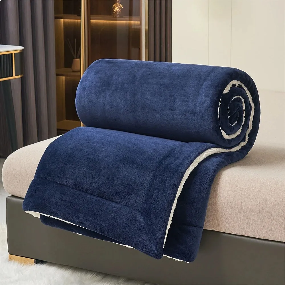 Weighted Blanket for Winter Warm Thick Throw Blanket for Bed Sofa Fluffy Plush Fleece Blanket Single Double Couple Size