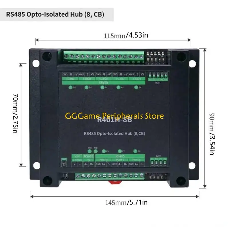 

U55B Half Duplex RS485 Hub Transparently Transmission for Efficient Data Transfer