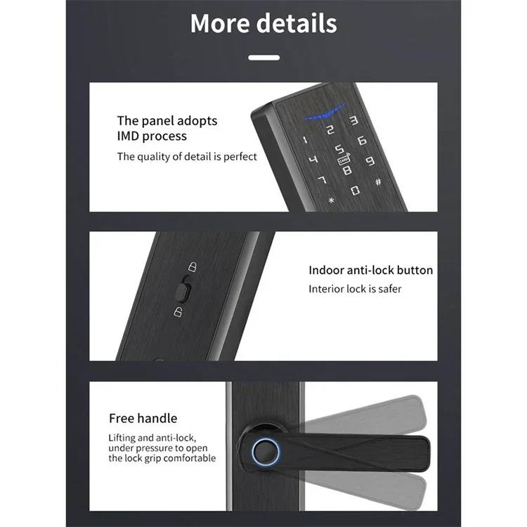 Affordable Price smart keyless door lock with password smart door lock Factory lock digital fingerprint