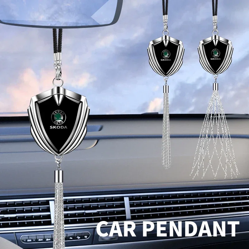 

Car Interior Rearview Mirror Pendant Hanging Ornaments Accessories For Skoda Octavia VRS Rapid Kodiaq Fabia Karoq Superb Kami