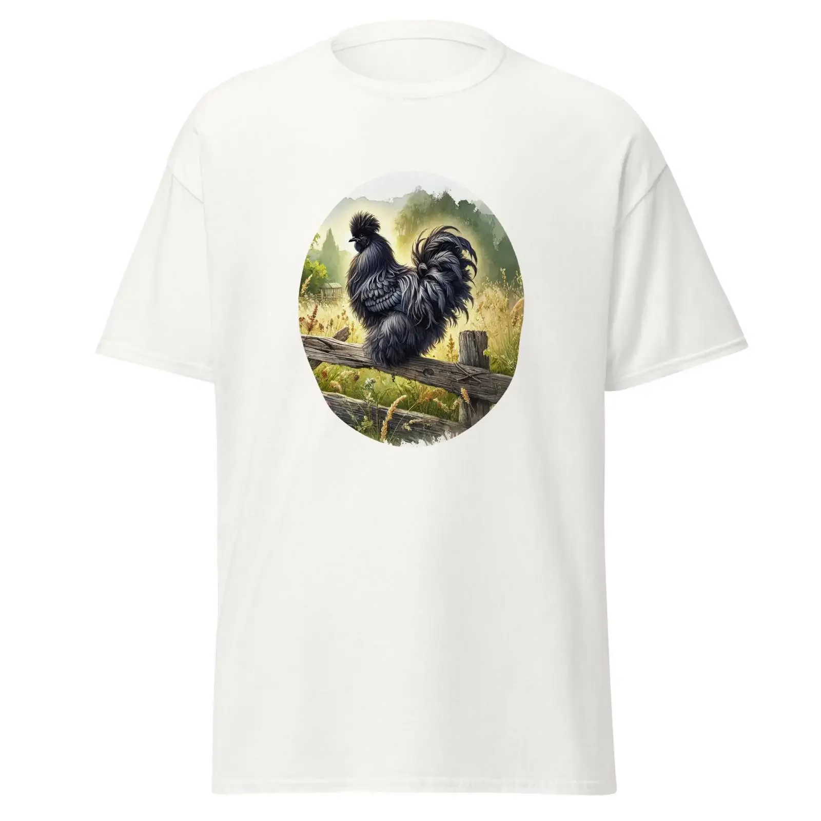 Silkie Black Fence T Shirt vintage Washed Slightly Stylish streetwear Unisex designer clothes Breathable Versatile graphic