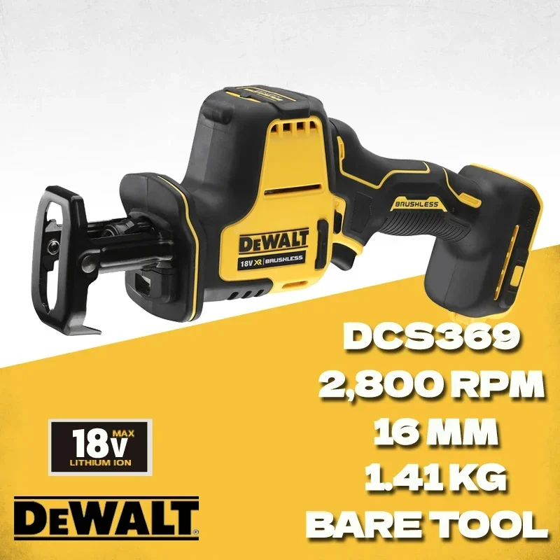 DEWALT DCS369 18V Reciprocating Saw Cordless Brushless Motor Speed Adjustable Metal Wood Power Tool Electric Saber Saw Machine