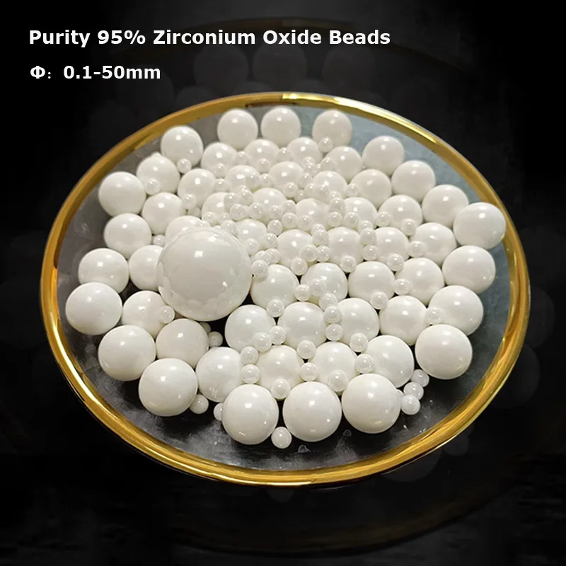 Purity 95% 1kg Φ0.2~50mm Zirconium Oxide Beads Jewelry Mirror Polishing Bead for Roller Polishing Machine