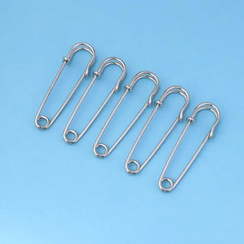 100 قطعة دبابيس أمان فولاذية كبيرة جدًا دبوس أمان كبير عالي التحمل من الفولاذ المقاوم للصدأ دبابيس قفل زنبركية للملابس والحرف اليدوية