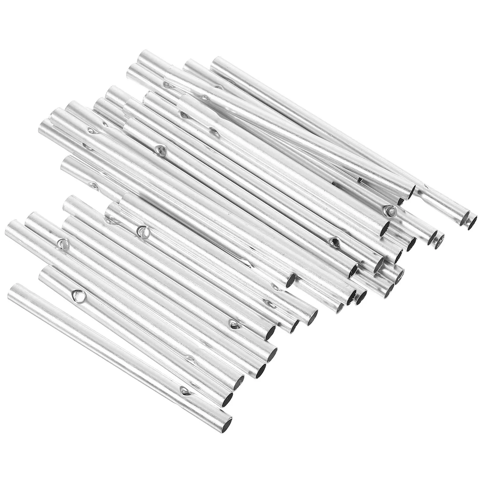 30Pcs Wind Chime Tubes Set Silver Tone Aluminum Empty Tubes for DIY Outdoor Hanging Decoration Wind Chimes Making Kit