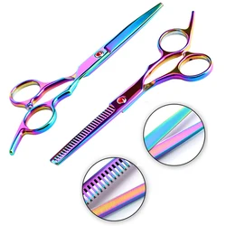 1PC Colorful dog thinning shears 6.0 inch professional dog grooming scissors pet Flat thinning shears