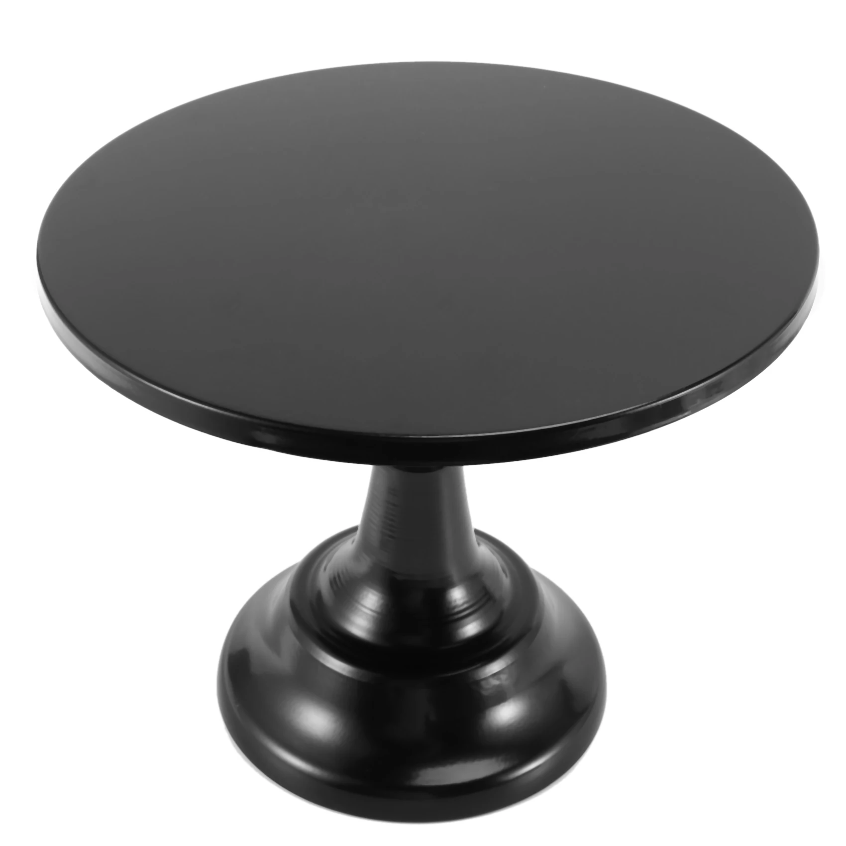 

12 Inch Iron Round Cake Stand Cake Plate Pedestal Dessert Holder Wedding Birthday -Black