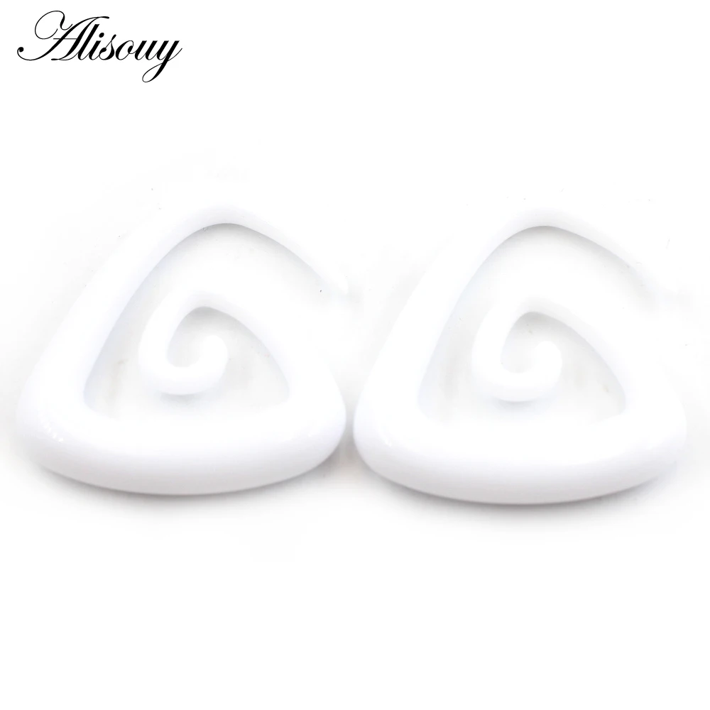 Alisouy 2pcs 1.6-10mm Irregul Triangle Acrylic Spiral Ear Tunnels Plugs Expander Stretcher Earrings Gauges Body Piercing Jewelry