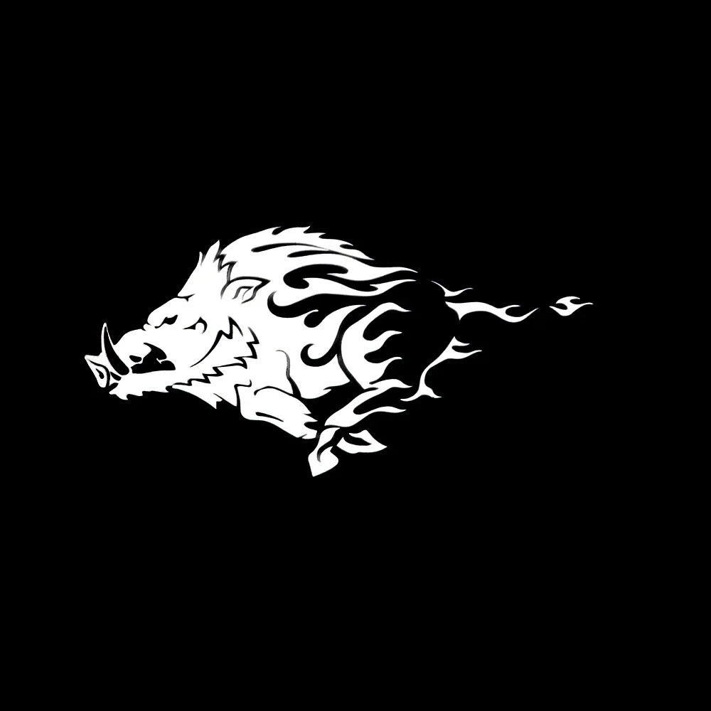 

Car Sticker Ferocious Wild Boar Angry Pig Tribal Animal Vinyl Decals Car Bumper Rear Window Body Decoration Decals,17cm*9cm