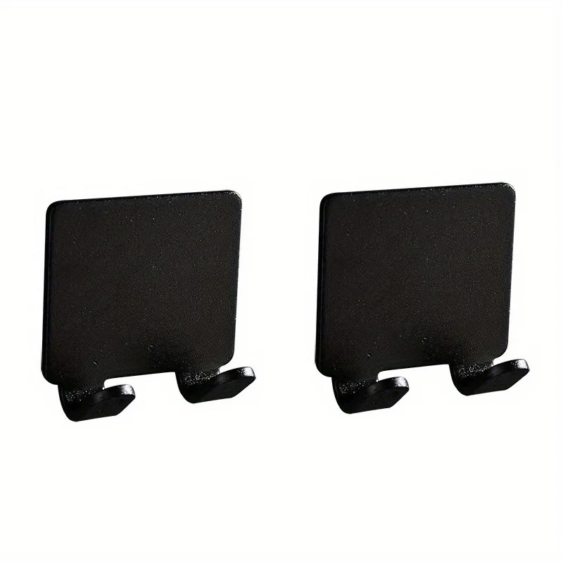 2PCS Adhesive Razor Holder Wall Mounted Bathroom For Shower Hook Rack Gillette Shaver Shaving Holder Black Plastic Hook