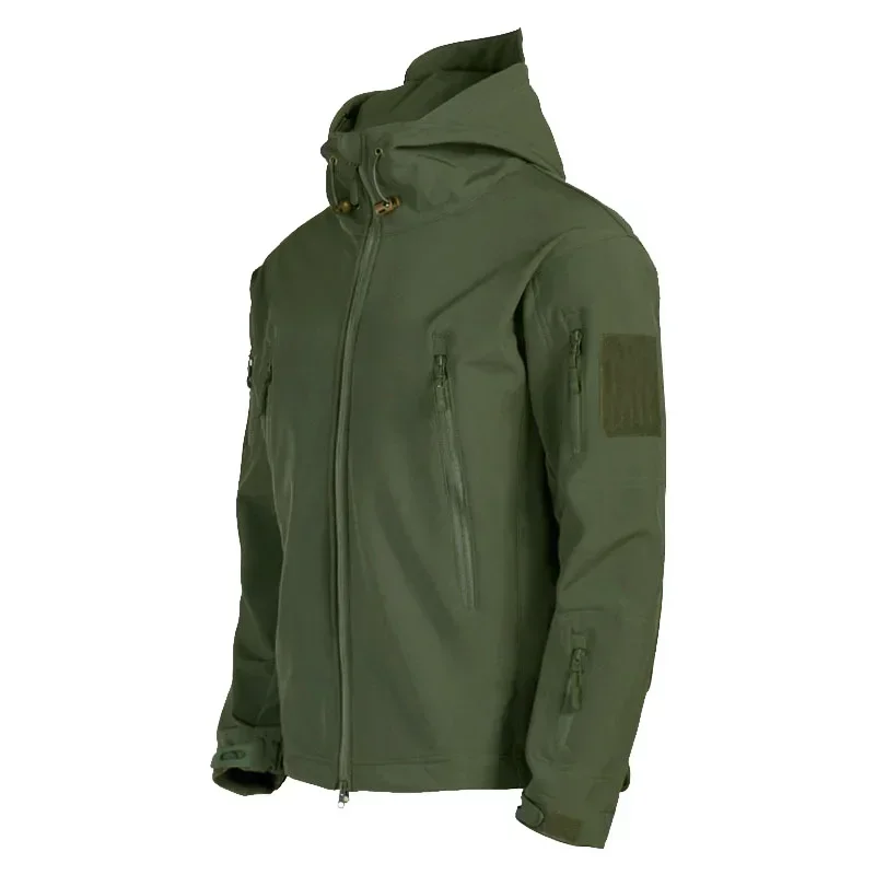 Military Shark Skin Soft Shell Jackets Men Tactical Windproof Waterproof Jacket Men Army Combat Jackets Mens Hooded Bomber Coats