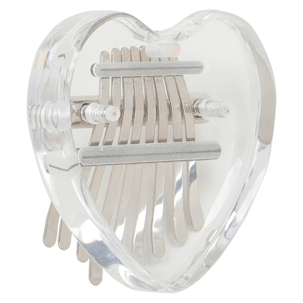 

Heart Shape 8-Key Kalimba Transparent Acrylic Miniature Thumb Piano Portable Music Instrument for Kids Kalimba 21 Keys