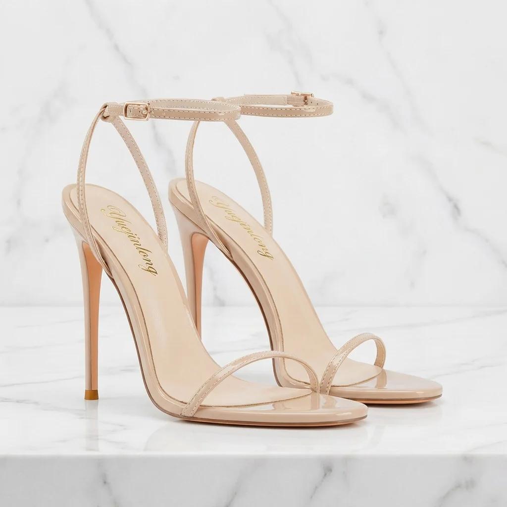 Yuejinlong Sexy Gladiator Lace-up Sandal Boots Open Toe Stiletto High Heels 10cm 12cm Plus Size 33-46 Fashion Party Shoes 2026