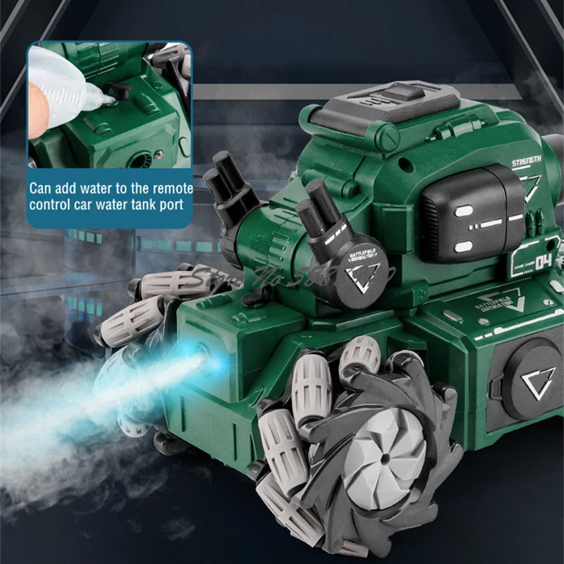 Elektryczny zegarek z czujnikiem zdalnego sterowania Bomba wodna Czołg samochodowy 2.4G 360 Stunt Rotation Stunt Multiplayer Battle Drift RC Tank Toy Car