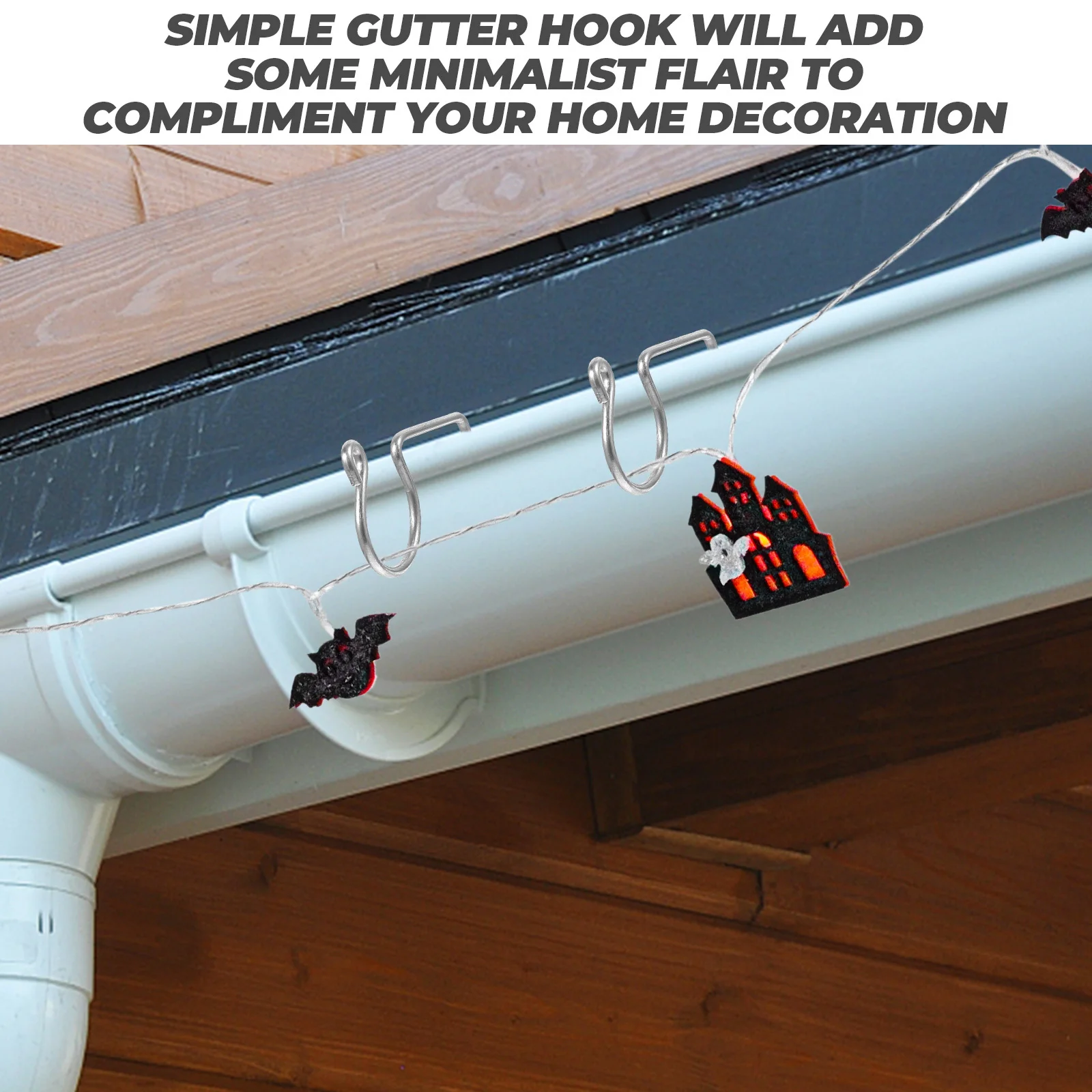 50 قطعة السنانير في الهواء الطلق لسلسلة أضواء المعادن ضوء الشماعات مزراب الشماعات لأضواء عيد الميلاد عطلة ضوء يتصاعد مانعة لتسرب الماء