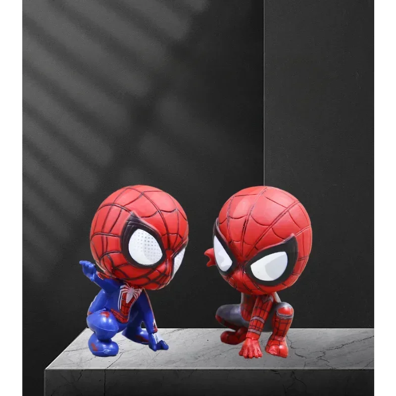 Q version of Spider-Man figure doll DIY keychain bag pendant car decoration ornament animation doll