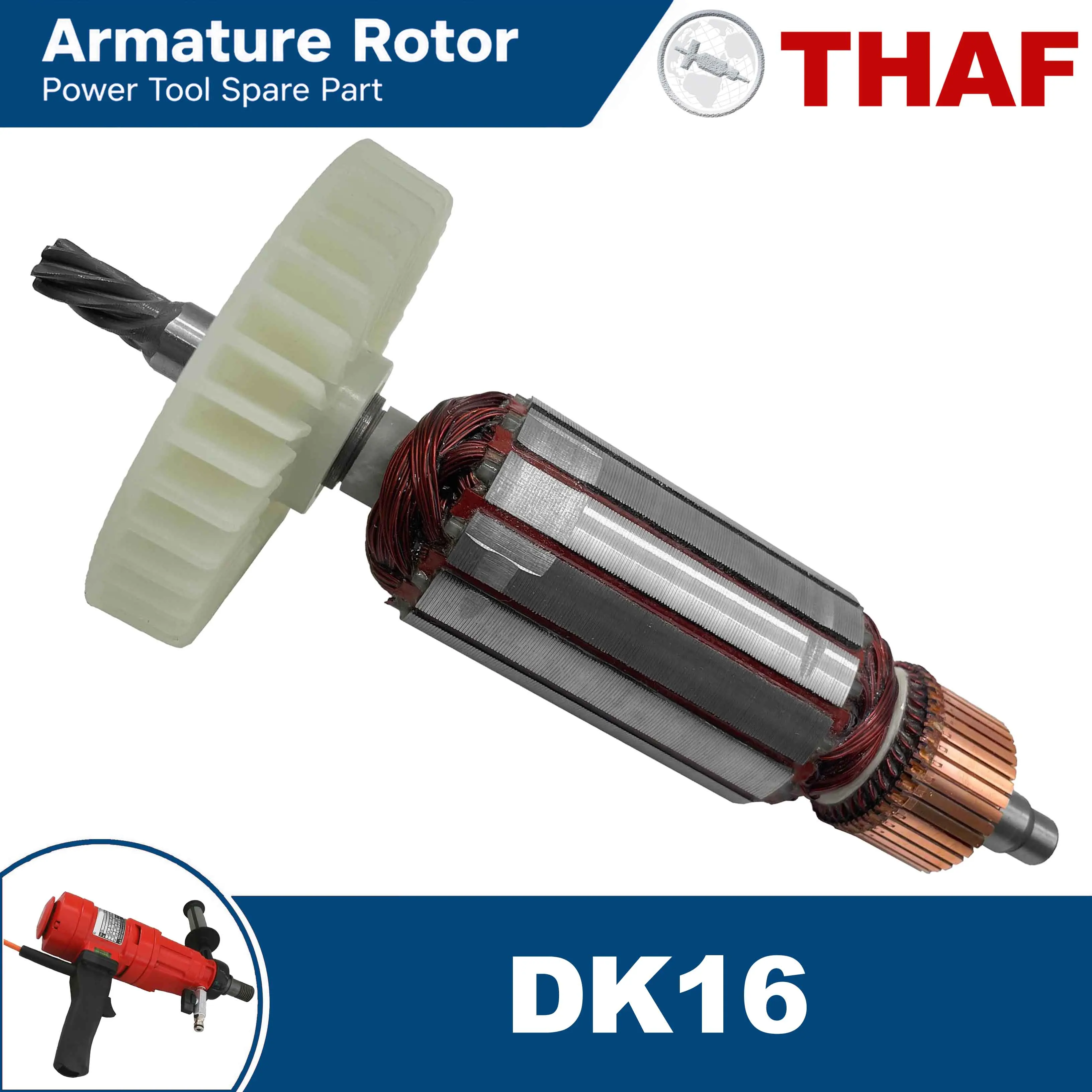 AC220V-240V DK16 DK18 Armature Rotor Anchor Motor Replacement Spare Parts For WEKA Core Drill