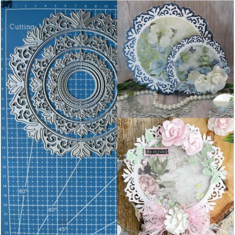 

Circle Frame Metal Cutting Dies Scrapbooking Embossing Paper Card Crafts Stencil