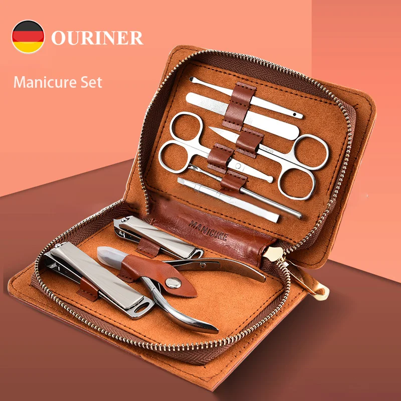 Manicure Set Pedicure Sets Nail Clipper Stainless Steel Professional Nail Cutter Tools with Travel Case Kit