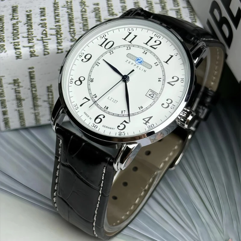 Zeppelin Airship Couple Watch Simple Fashion Men's Professional Quartz Watch Three Pin Calendar Sports Watch