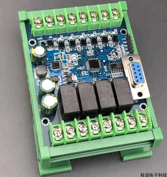 PLC Industrial Control Board PLC Module FX2N 1N 10MR Controller with Guide Rail Simple Delay Module