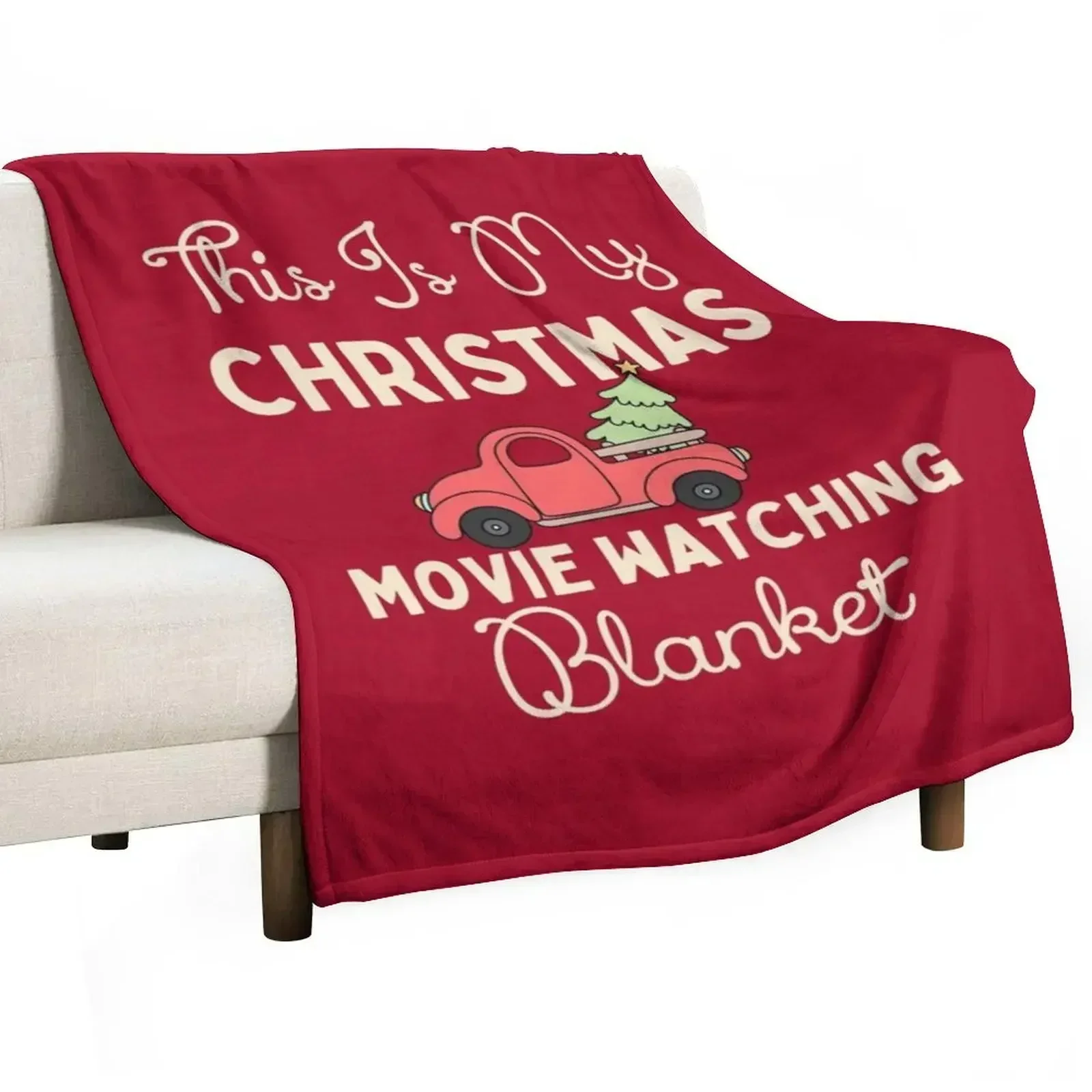 

This is My Christmas Movie Watching Blanket, Cute Throw Blanket Bed Sleeping Bag Flannel Giant Sofa Blankets