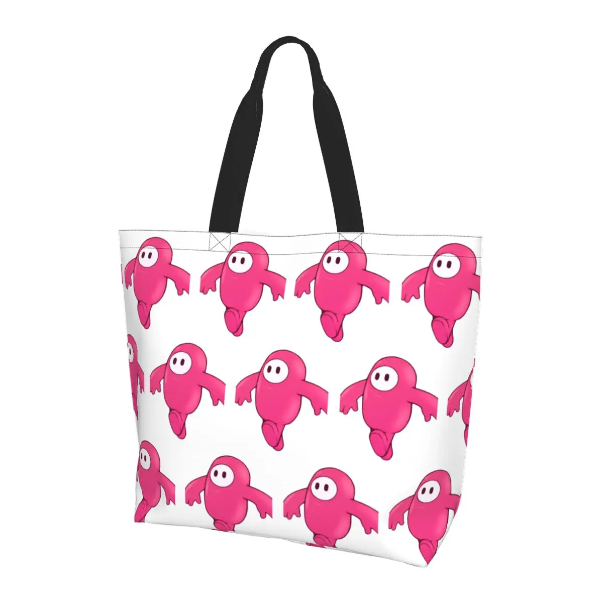 

Fall Guy Characters Shopping Tote Bag Canvas Large Capacity Shoulder Bags Shopper Grocery Handbag for Women